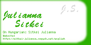 julianna sitkei business card